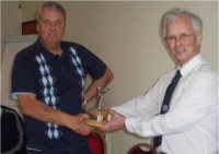 At the 2007 AGM, the 2006 Bill Morcom Trophy was presented to John Livens(L) by Chris Wylie (R)