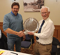 Outgoing chairman Nigel receives trophy