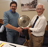 Outgoing chairman Nigel receives trophy