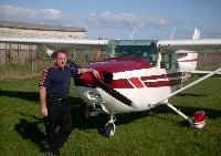 John Barnes and Alpha Victor at Bolt Head, South Devon