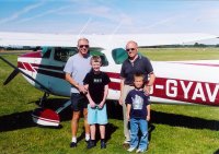 John Gill & son Andrew, Peter Dodds & son Joshua at Sleap, 21/08/05 