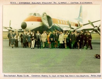 The Club's chartered Viscount at Jurby, Isle of Man 26/04/1969