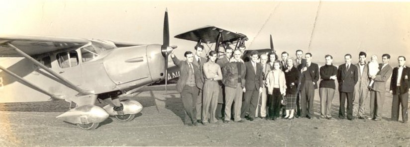 Southport Aero Club Members at Hesketh Park, October 1956